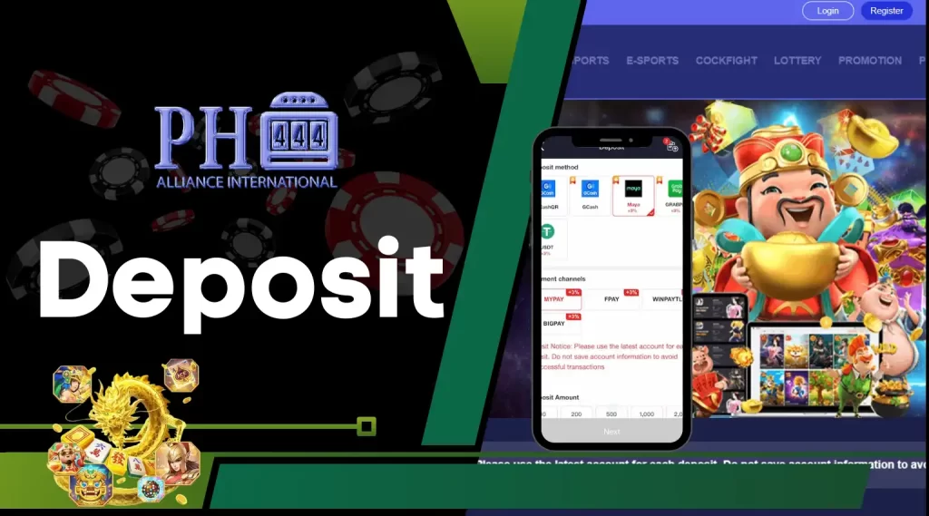 Deposit Ph444 via e-wallet: GCash, PayMaya, GrabPay